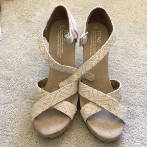 Toms wedge sandals.